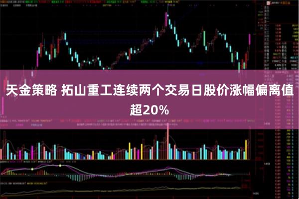 天金策略 拓山重工连续两个交易日股价涨幅偏离值超20%