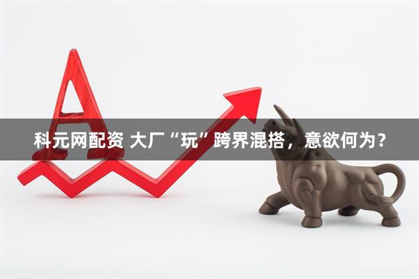 科元网配资 大厂“玩”跨界混搭，意欲何为？